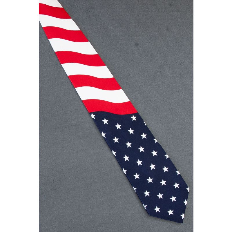 Wavy American Stars & Stripes - US Flag Necktie