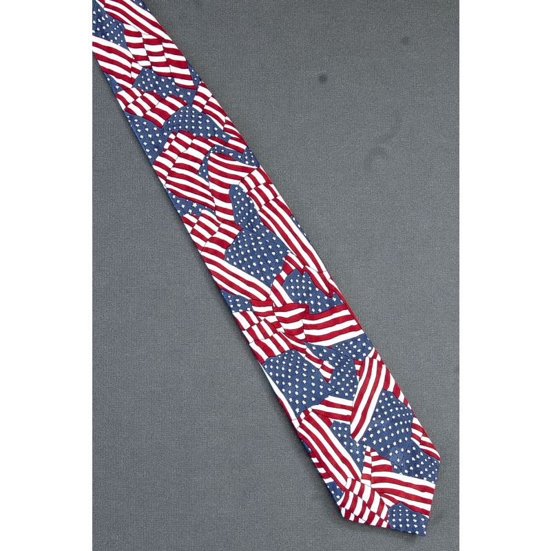 Overlapping Red, White & Blue - US Flag Necktie