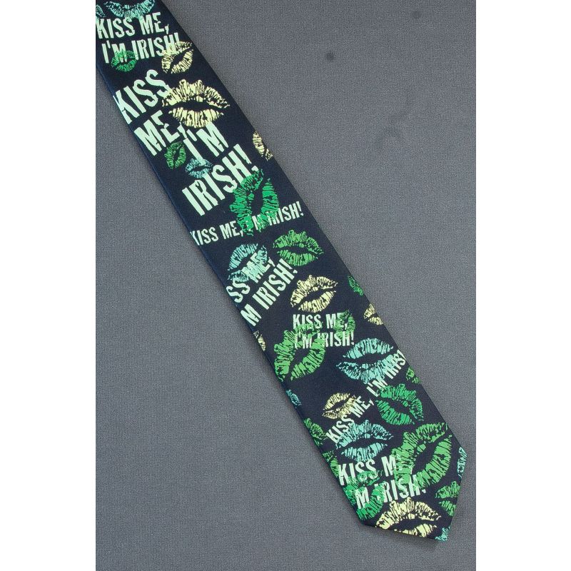 Kiss Me I'm Irish - Black Ralph Marlin Necktie