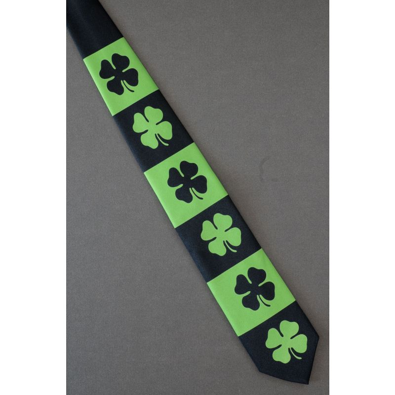 Six Shamrocks - Four Leaf Clover - St. Patricks Day Tie