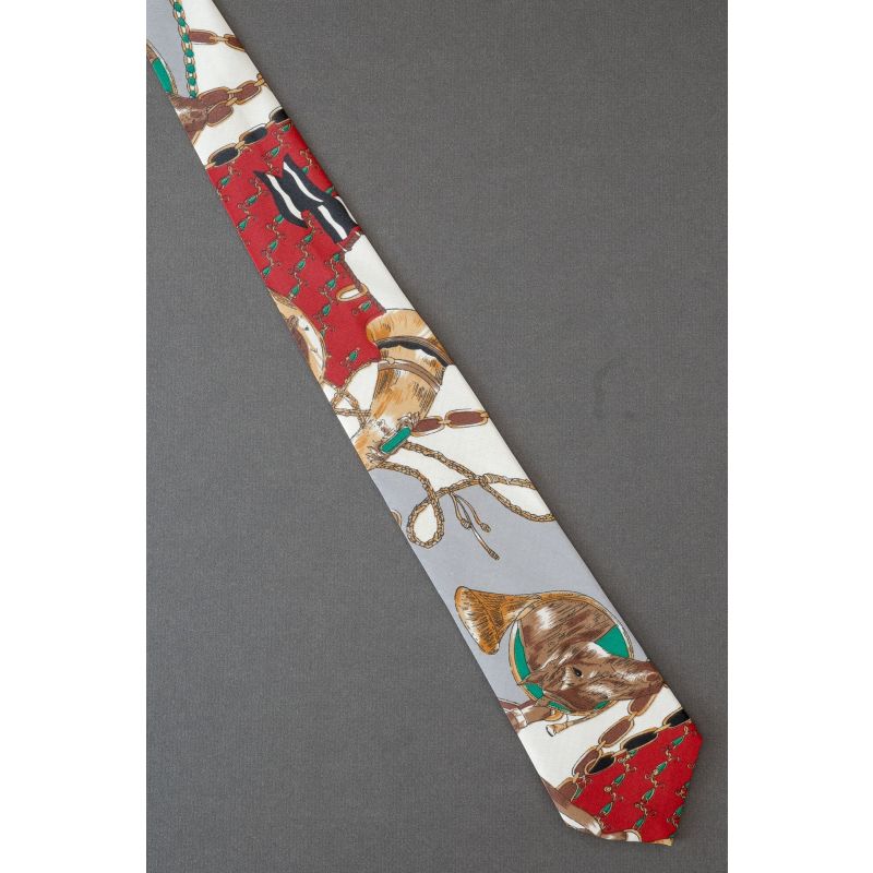 Horse & Hunting Horn - Mens Equestrian Necktie