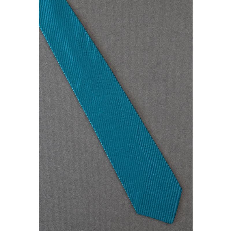 Ribbed Teal Green - Solid Color Bronzini Necktie