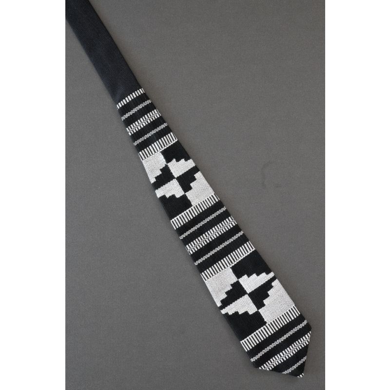 Black Geometric - Made in Ghana Boys Necktie