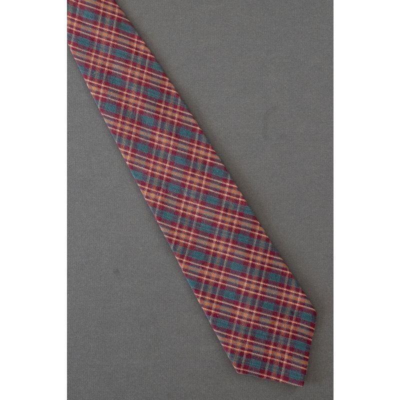 Red & Green - Men's Cotton Plaid Necktie