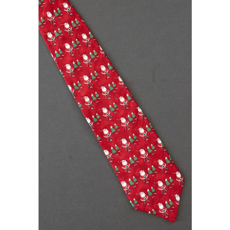 Santa Claus Golfs - Red Silk Hallmark Necktie