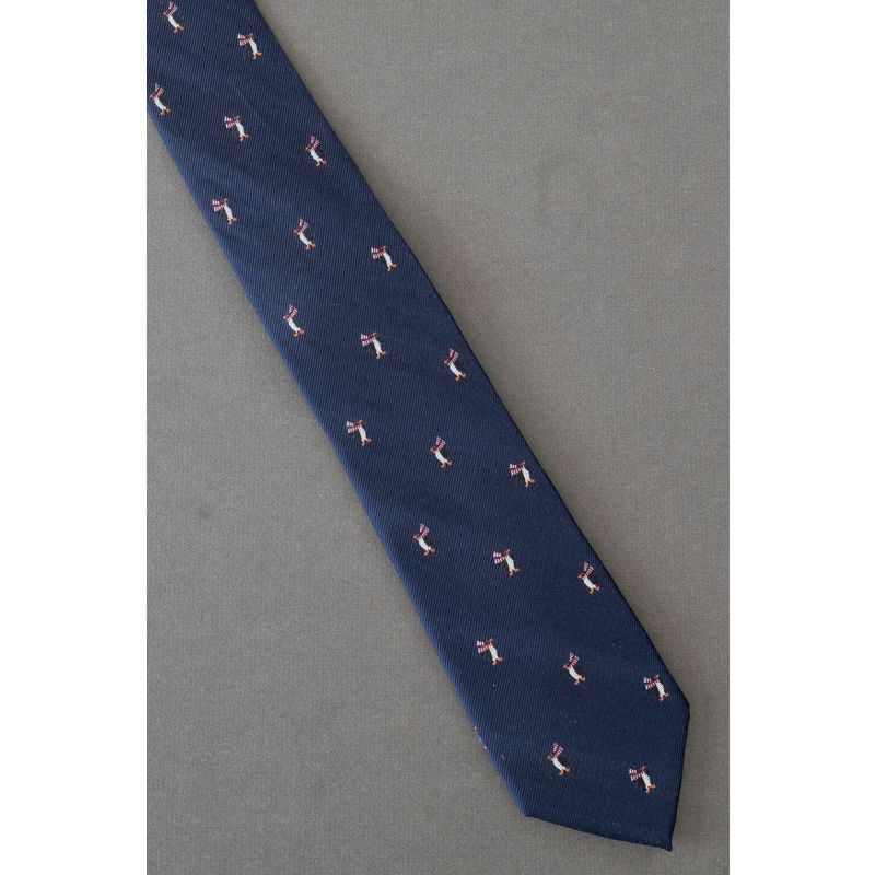 Penguin Wears a Scarf - Tommy Hilfiger Silk Tie