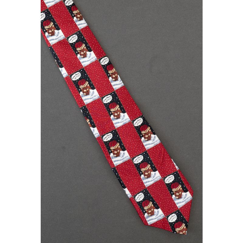 Dasher! Dancer! Call 911! Stuck Santa Necktie