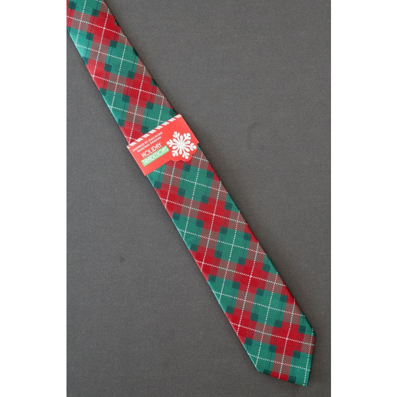 Red & Green Plaid - New Skinny Hallmark Necktie