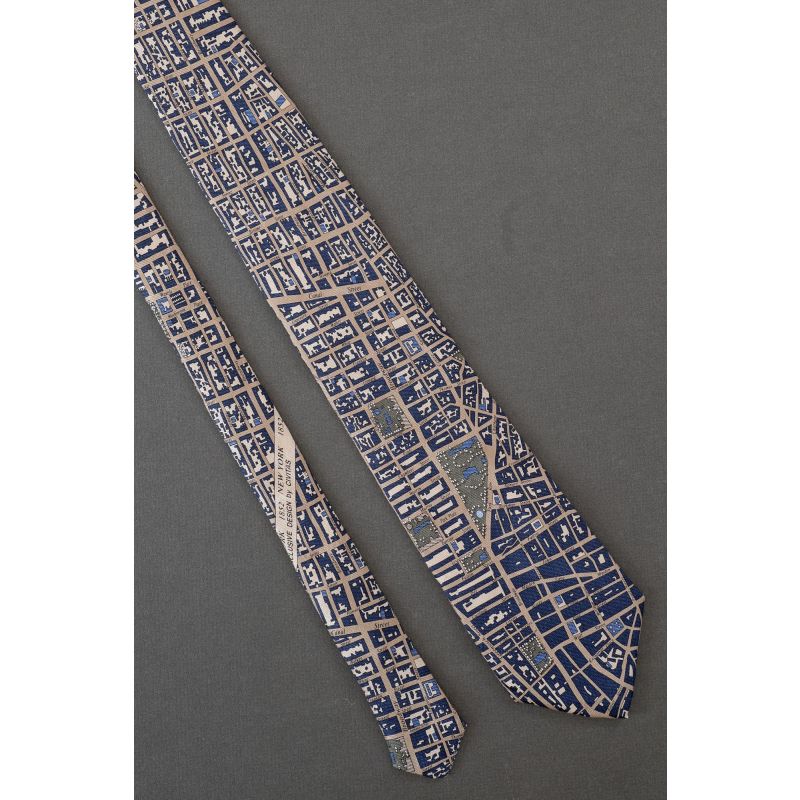 New York in 1852 - Blue Silk Civitas Necktie