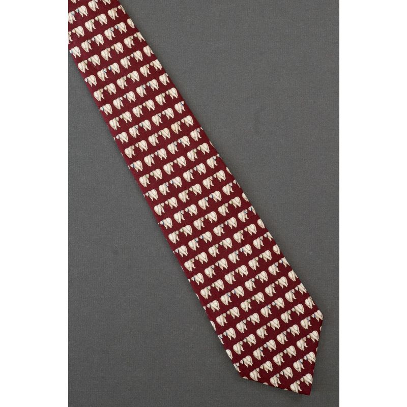 Pair of Polar Bears - Red Silk Brooks Brothers Tie