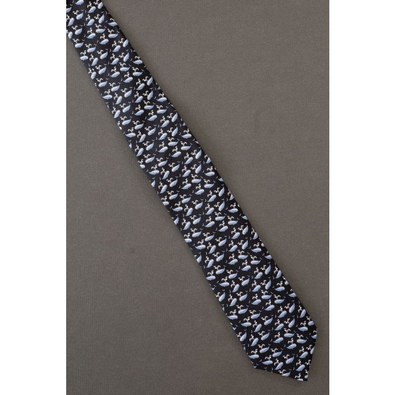 Pod of Whales - Black Skinny Tailorbyrd Necktie