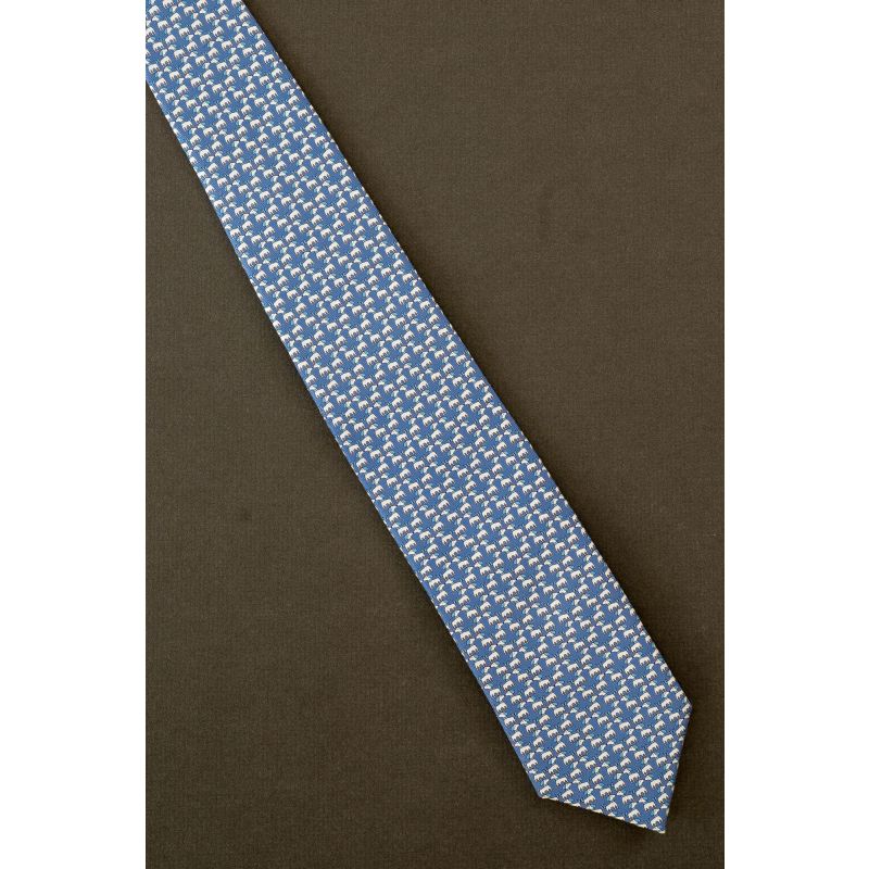 Dogs Face Each Other - Skinny Tailorbryd Necktie