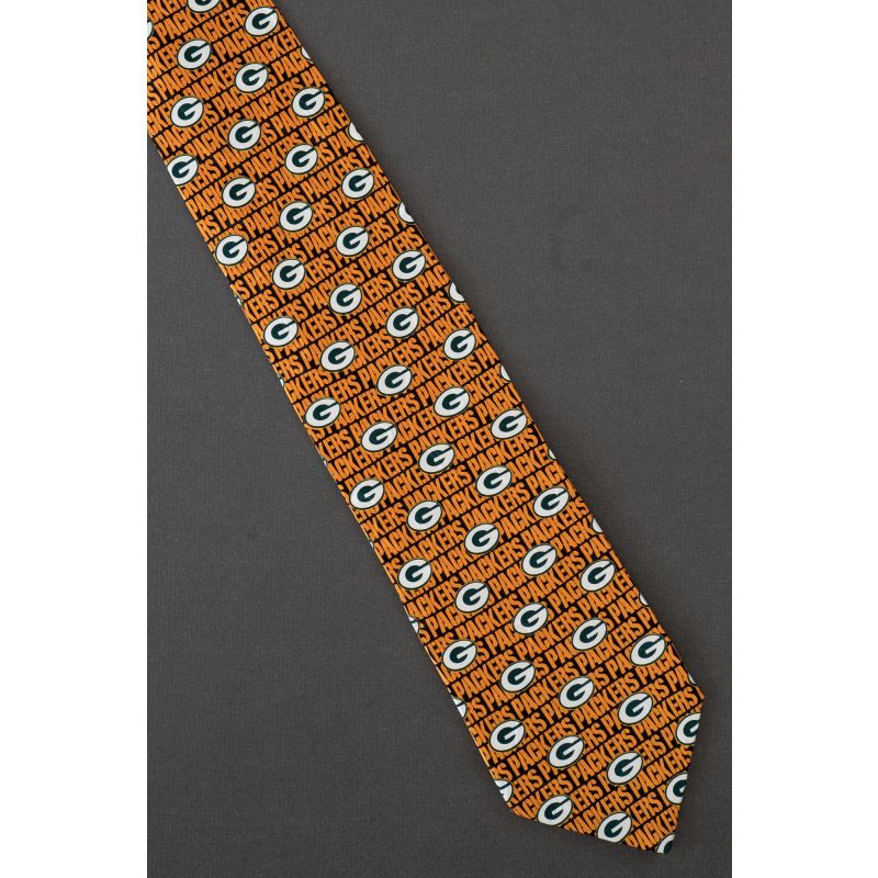 Green Bay Packers Type & Logo - Football Necktie