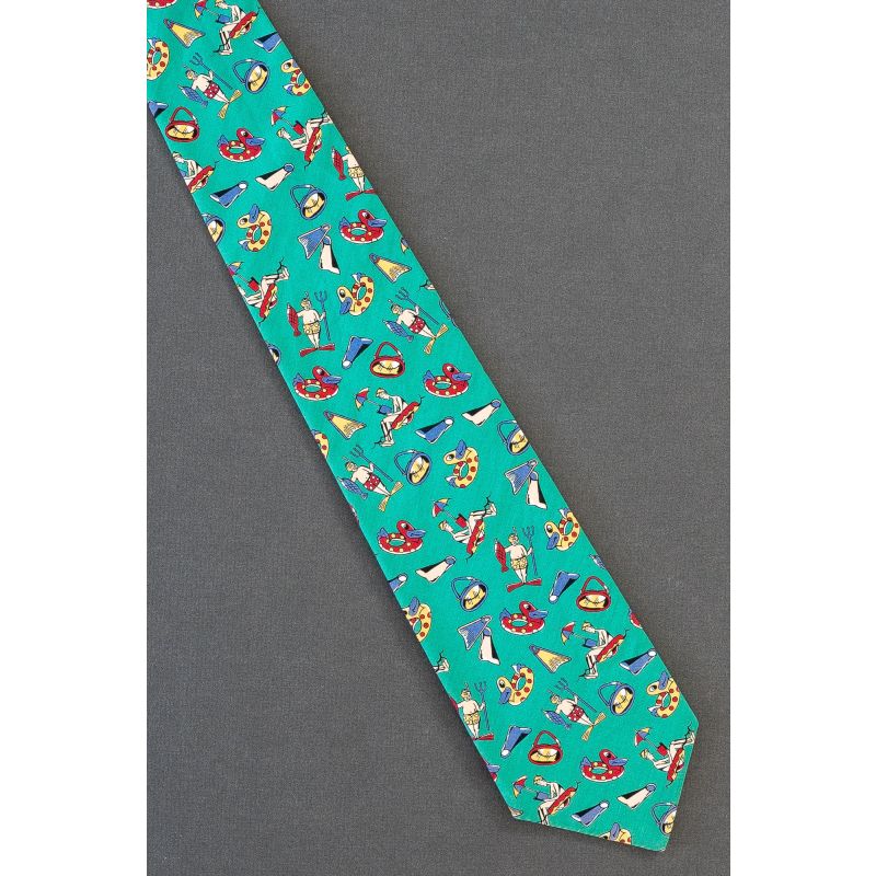 Dressed For A Day At The Beach & Fishing Necktie