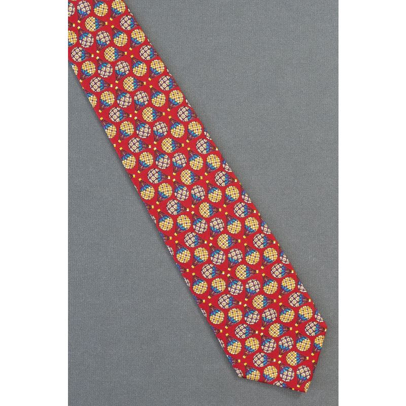 Grouping of Hot Air Balloons - Red Silk Tie