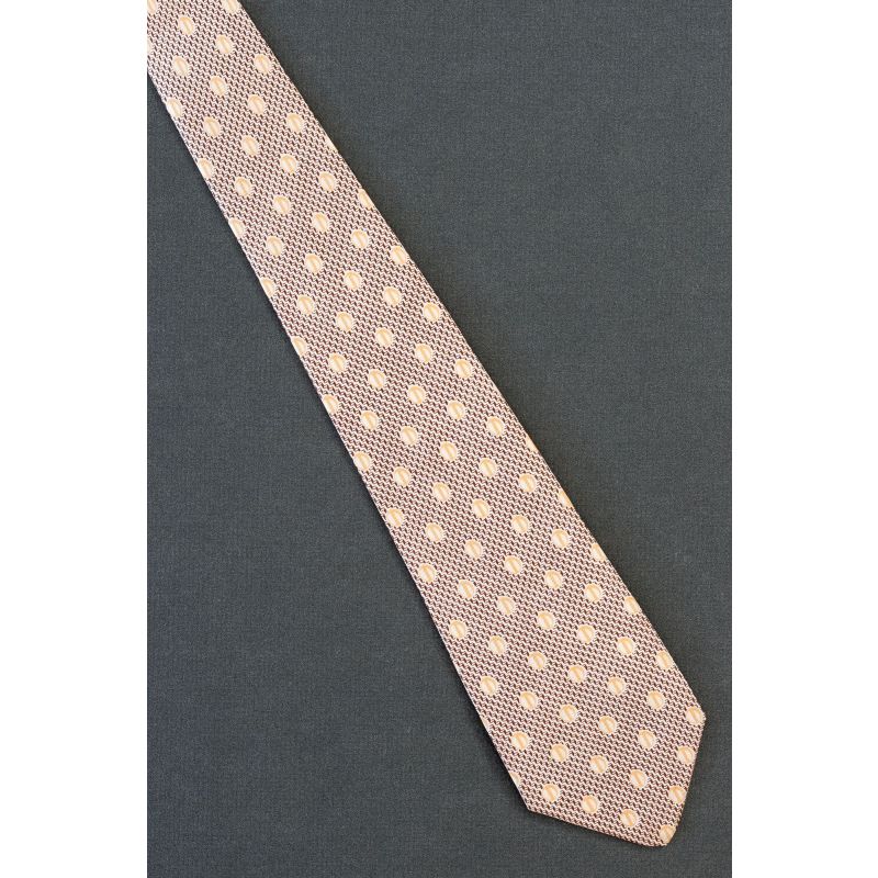 Polka Dot Pattern - 1950s Slim Vintage Silk Necktie