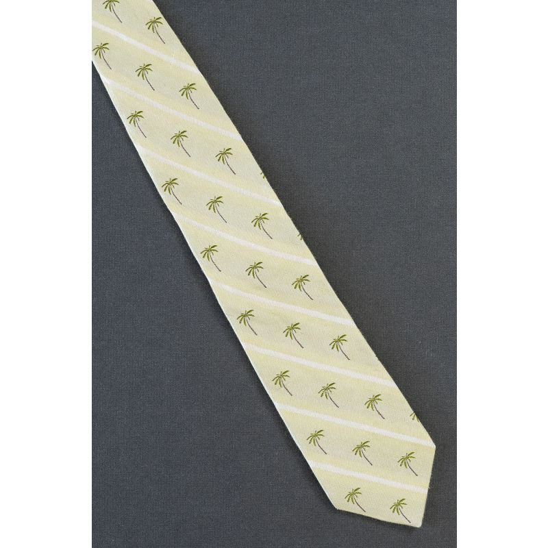 Palm Tree Grove - Silk Striped Lands' End Tie