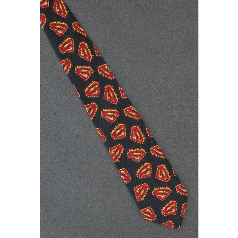 Blazing Superman Logo - Black DC Comics Necktie