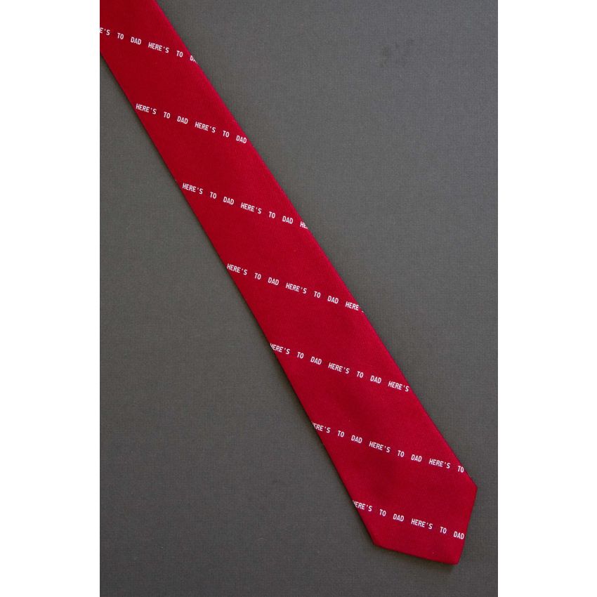 Heres To Dad - 80s Skinny Fathers Day Tie