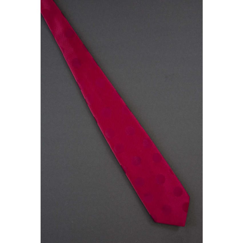 Red-on-Red Stripes & Polka Dots Necktie