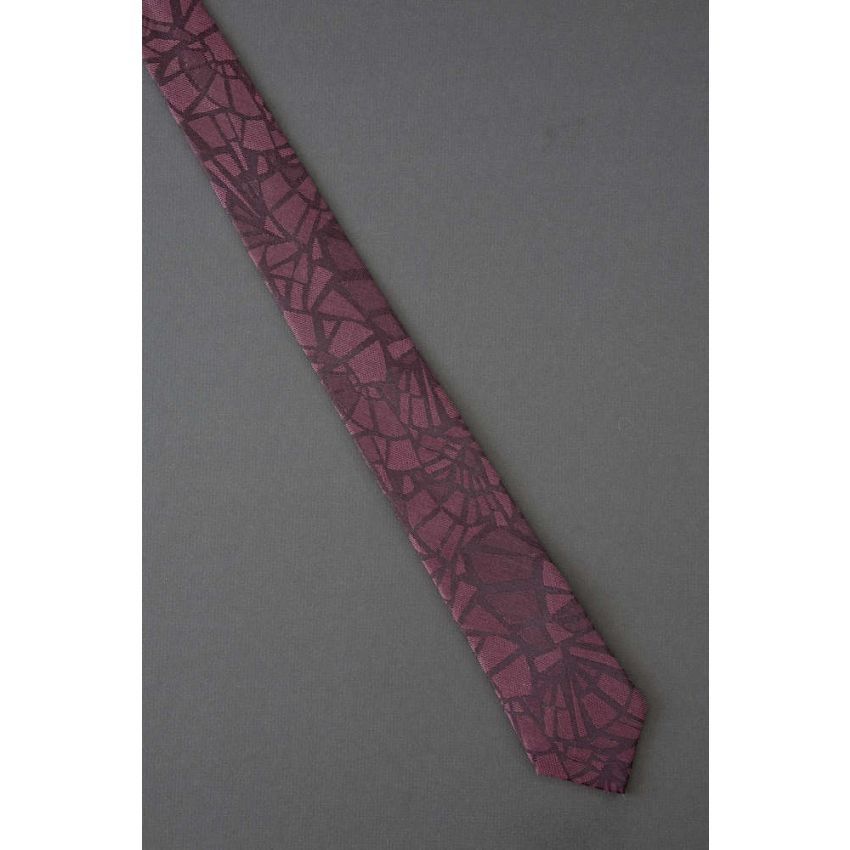 Pink Mosaic - 1980s Thin Vintage Necktie
