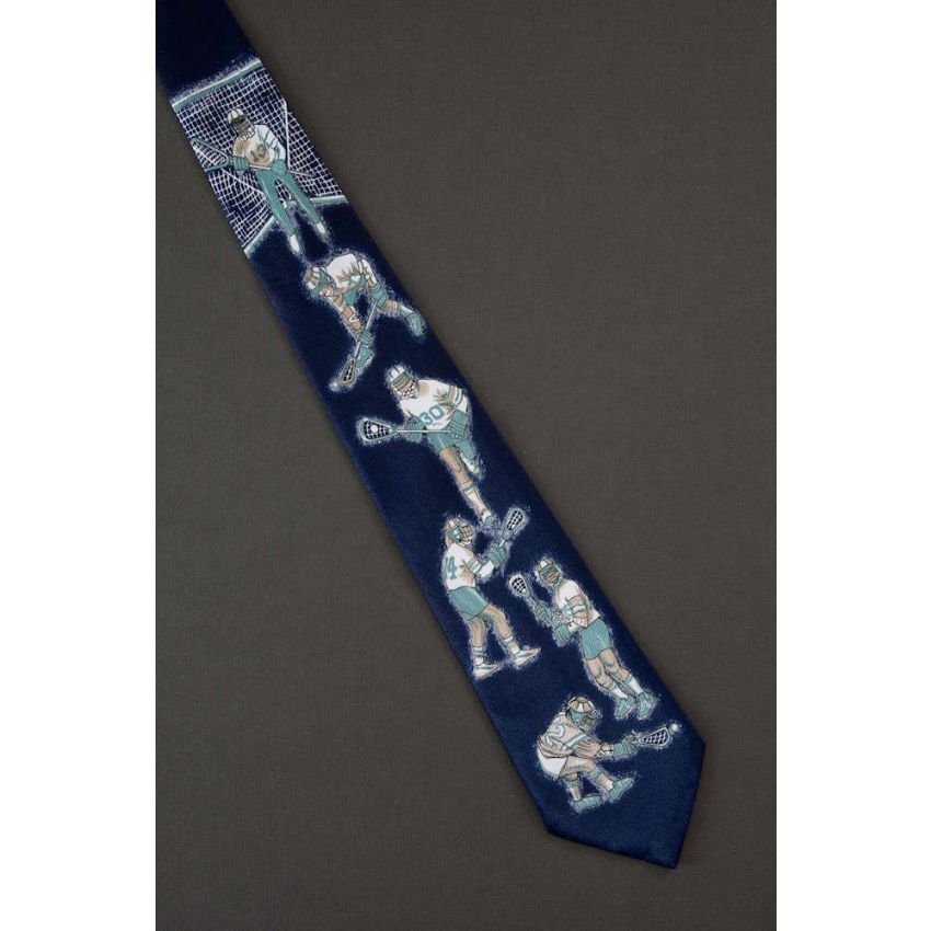 Field Hockey Players - Blue Sports Necktie
