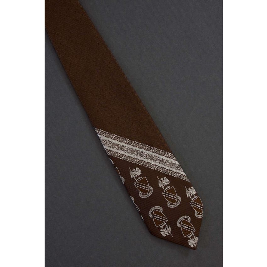 Shield & Crest Birds - 70s Vintage Brown Tie