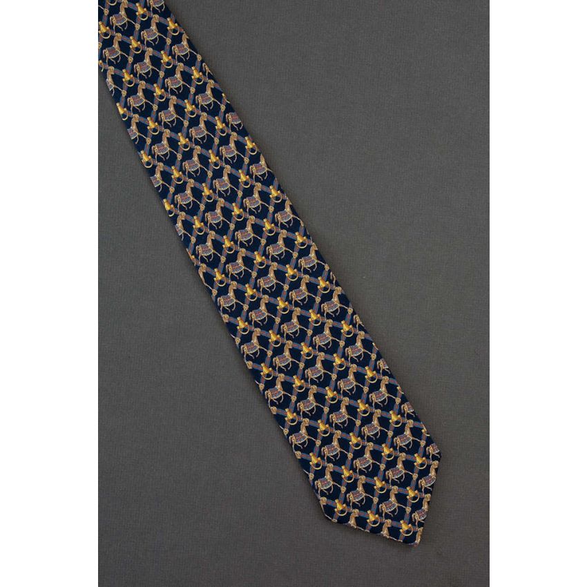 Horses & Horse Tack Pattern - Silk Necktie