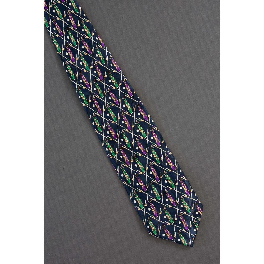 Green & Purple Golf Bags - Novelty Necktie