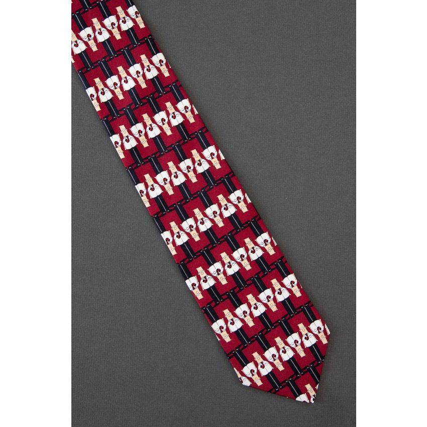 Dilbert Updated Trad - Red  Silk Cartoon Tie