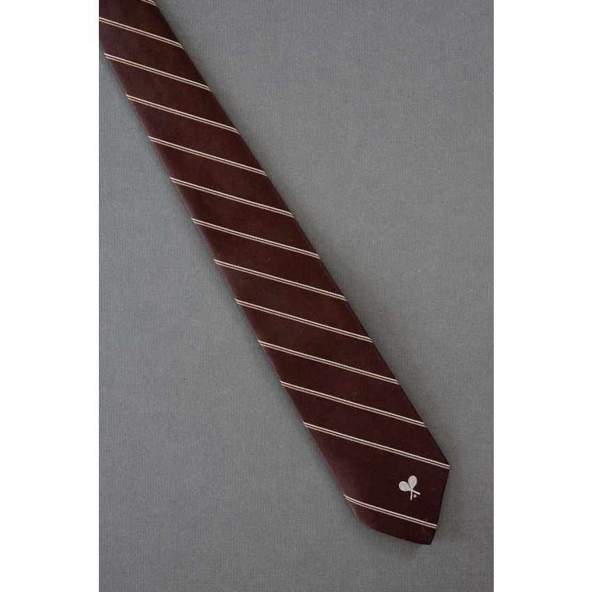 Pair of Tennis Rackets - Thin  Brown Stripe Tie