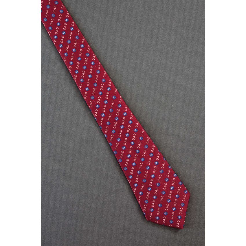 Number 1 Dad Repeat - 1980s Striped Necktie