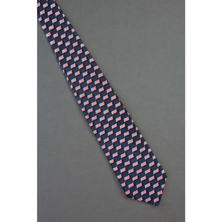 Waving American Flag Repeat - Patriotic Tie