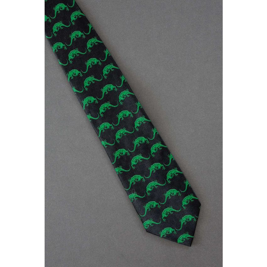 Green Geckos Wearing Sunglasses - Necktie