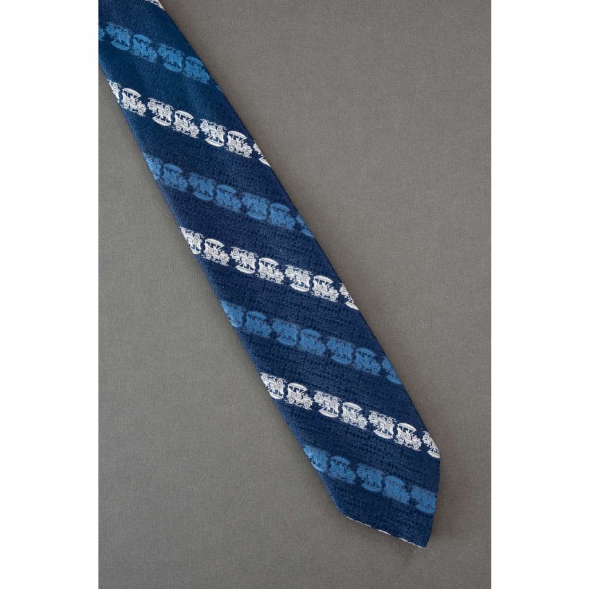Vintage Car Striped - 1970s Vintage Necktie