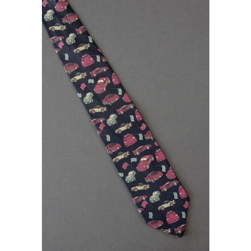 Sports Cars & Racing Flags - Extra Long Tie