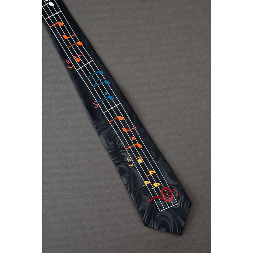 Colorful Music Notes - Treble Clef Music Tie