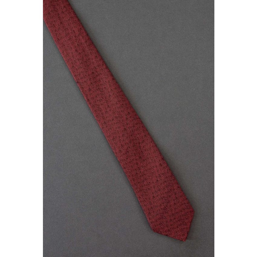 Mottled Red & Black - 1980s Skinny Necktie
