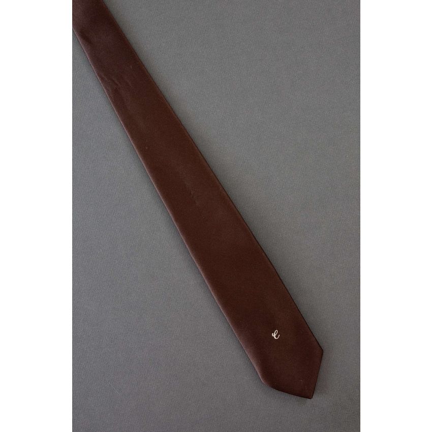 Initial C - 80s Brown Monogram Necktie
