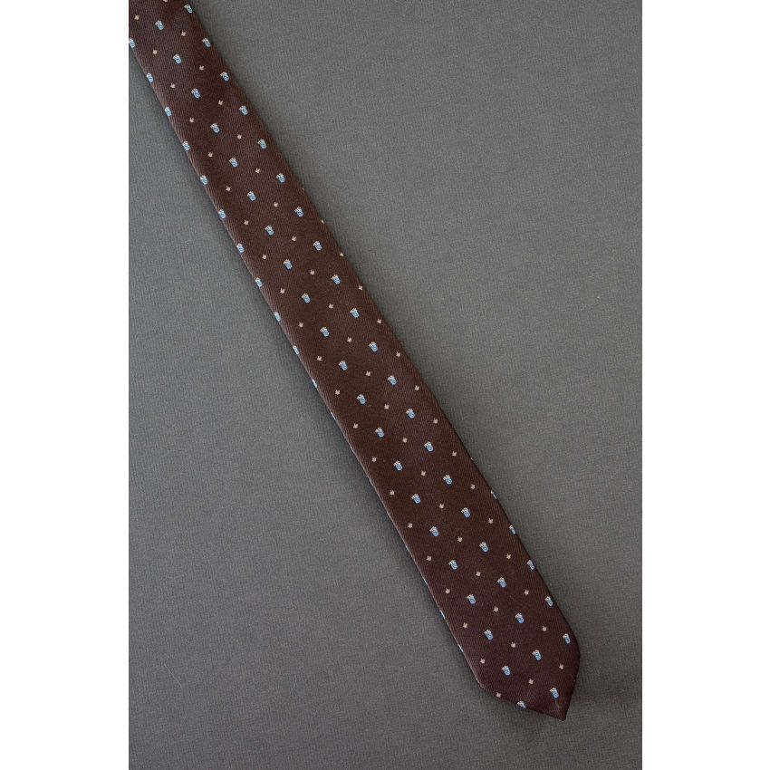 Blue Crests & Gold Crowns - Skinny Tie