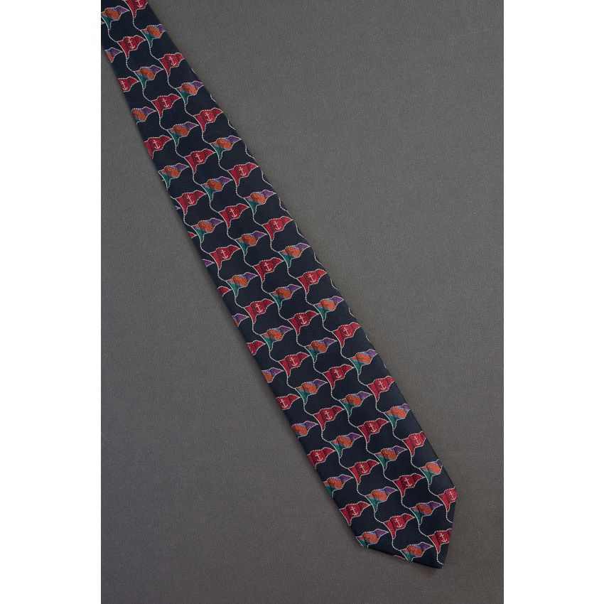 Flags with Anchors - Nautical Silk Necktie