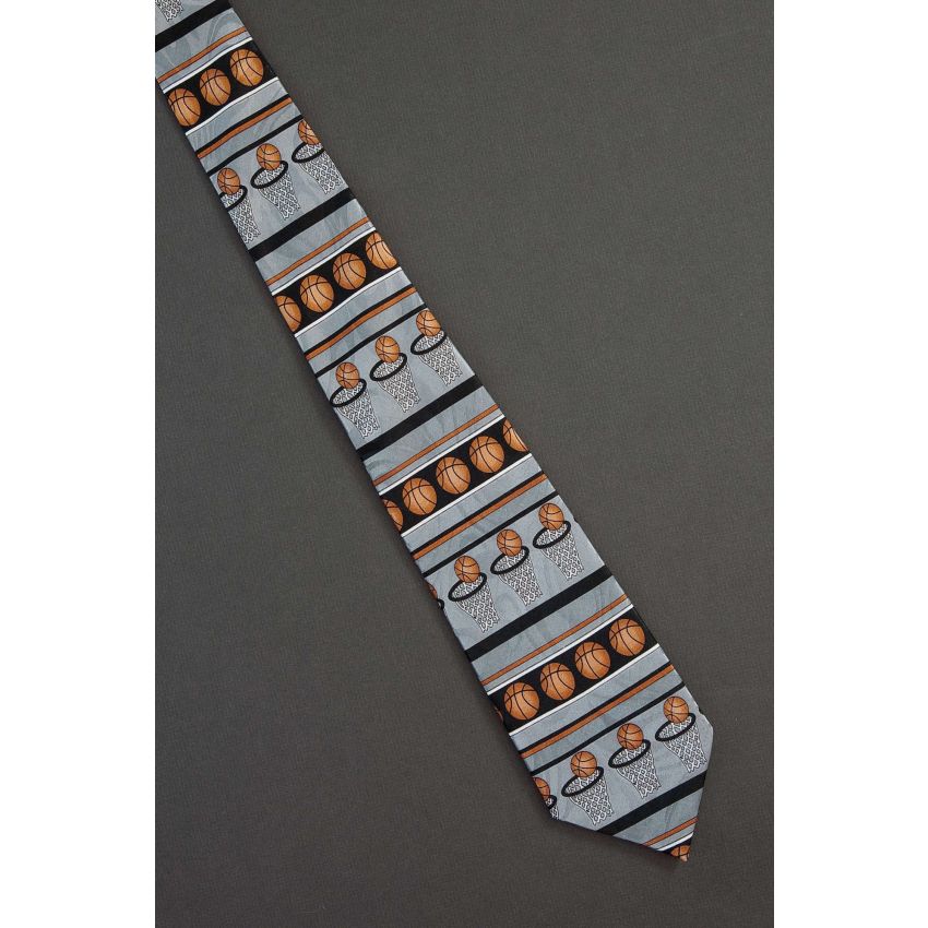 Basketballs in Hoops - Sports Novelty Tie