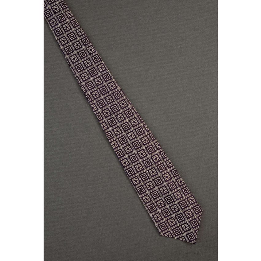 Purple Square Pattern - Ralph Lauren Necktie