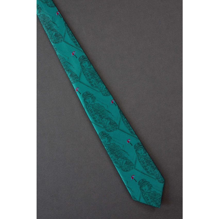 Woman With Hat & Umbrella - Skinny Tie
