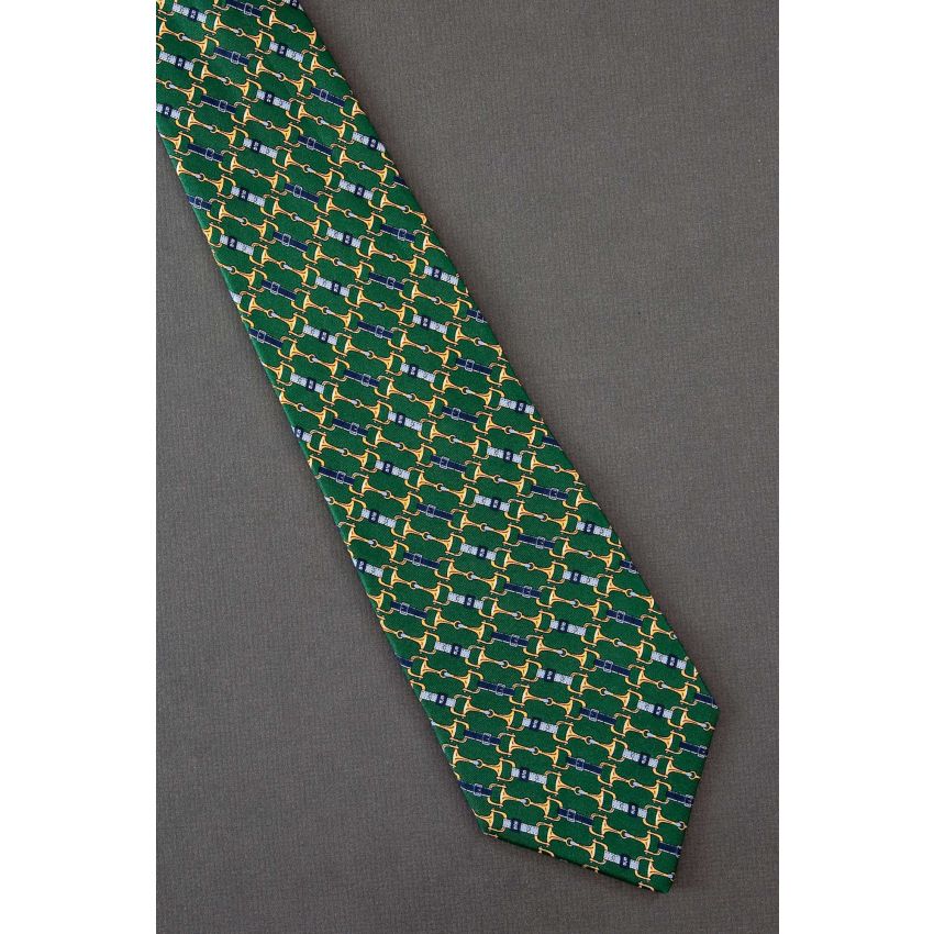 Interconnected Belts - Horse Tack Silk Necktie