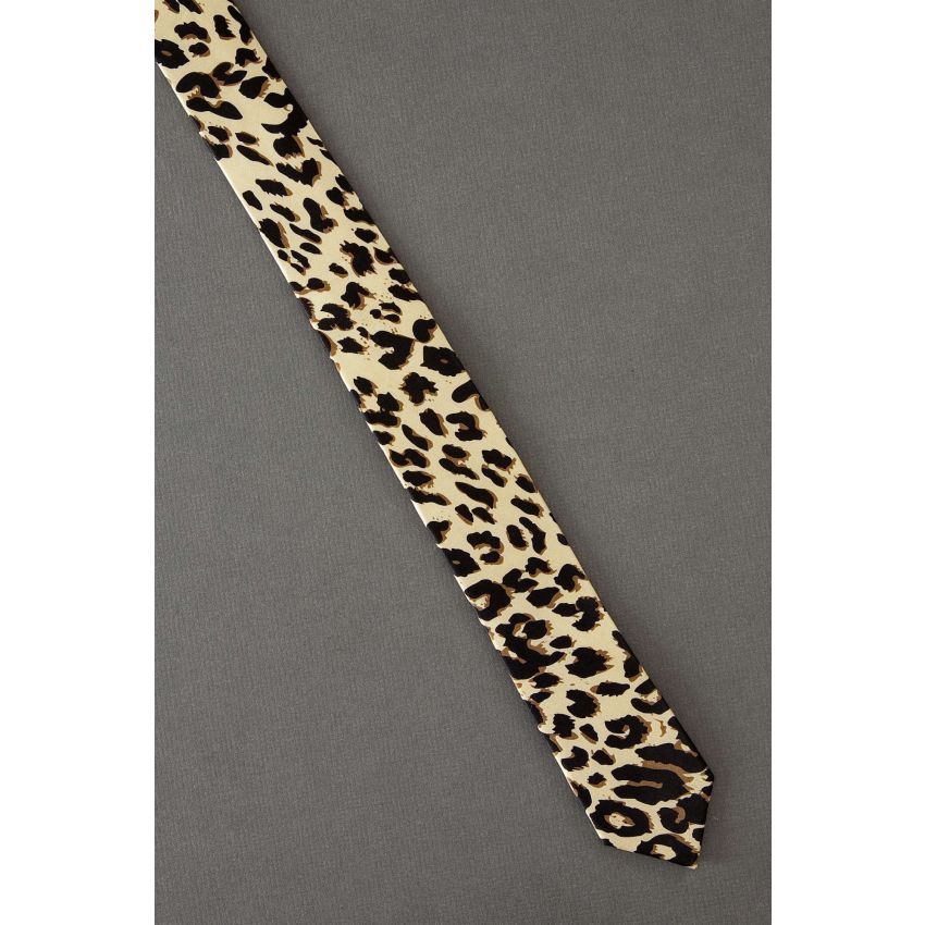 Leopard Cat Print --- Kids Silk Necktie 