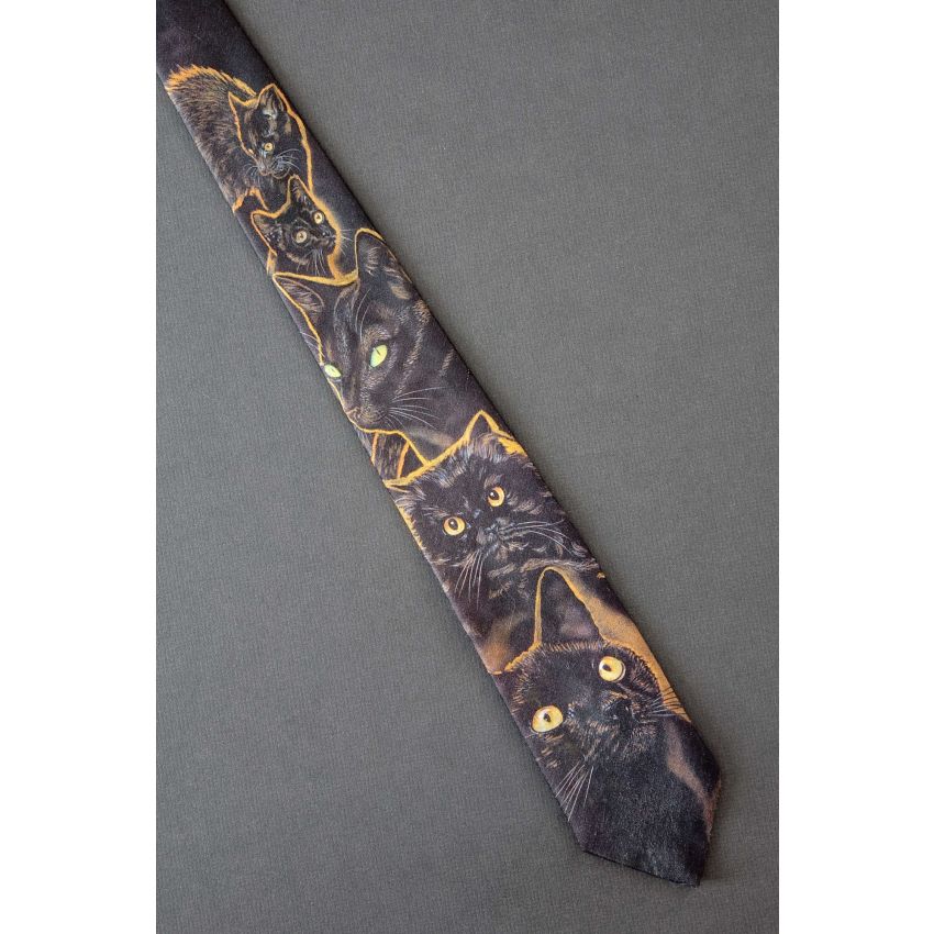 Black Cats - Skinny Ralph Marlin Necktie