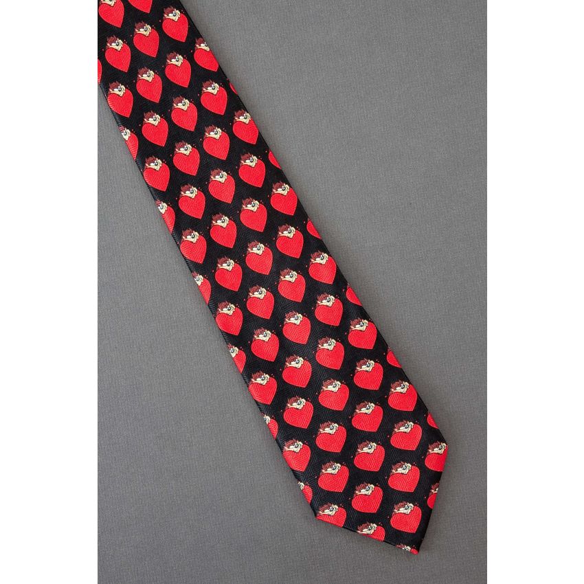 Taz Bites Into A Heart - Looney Tunes Necktie