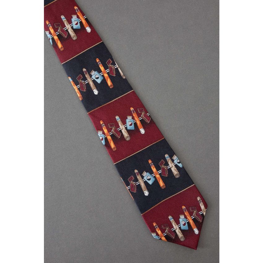 Cigars, Lighters & Cigar Cutters - Silk Necktie