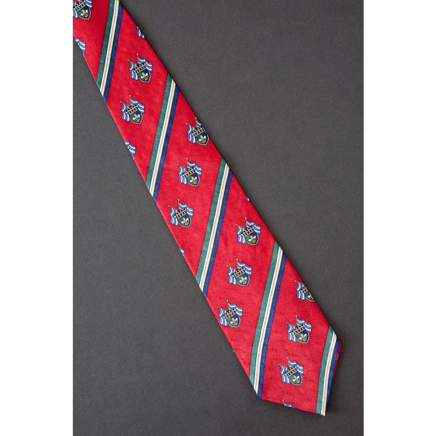 Flags & Fleur-de-Lis Amid Crests - Necktie